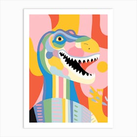 Colourful Dinosaur Plateosaurus 3 Art Print