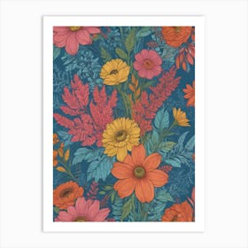 Floral Wallpaper 5 Art Print