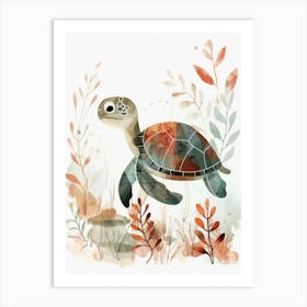 Charming Nursery Kids Animals Turtle 2 Art Print