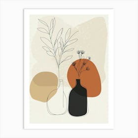 Two Vases With Flowers 1 Art Print