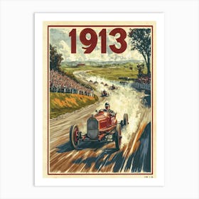 Aihrgdesign A Retro Travel Poster Of The 1913 Grand Prix Race 4b77101d C61f 4f7d Bf92 3babe8c7dd9f 1 Art Print