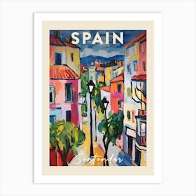 Santander Spain 6 Fauvist Painting Travel Poster Art Print