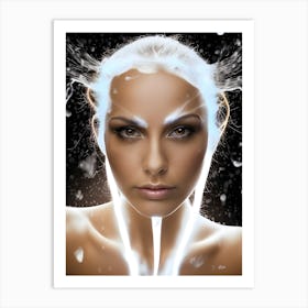 Woman With White Hair Art Print