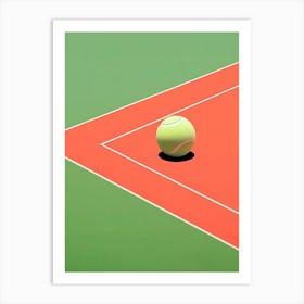 Tennis Ball On Court Art Print