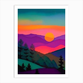 The Great Smoky Mountains Sunset Art Print