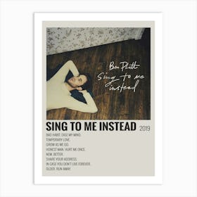 Sing To Me Instead 2019 Ben Platt Canvas Poster Bedroom Decoration 1 Art Print