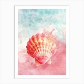 Watercolor Sea Shell Art Print