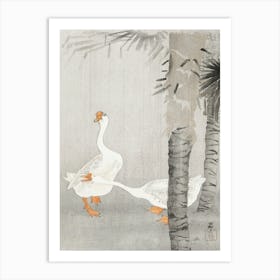 Tame Geese In Rain (1900 1936), Ohara Koson Art Print