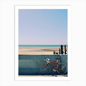 Biking In Camber Sands Art Print