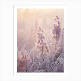 Frosty Botanical Lobelia 4 Art Print