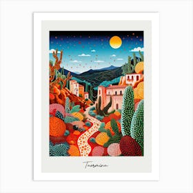 Poster Of Taormina, Italy, Illustration In The Style Of Pop Art 4 Art Print