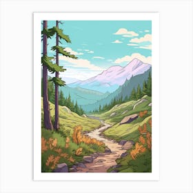 Chilkoot Trail Canada 1 Hike Illustration Art Print