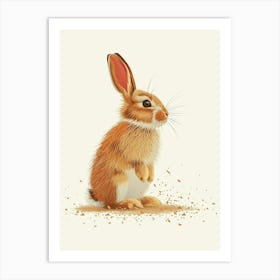 Californian Rabbit Nursery Illustration 1 Art Print