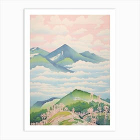 Mount Chokai In Yamagata Akita Japanese Landscape 1 Art Print