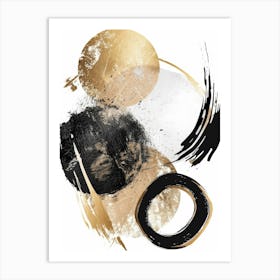 Abstract Black And Gold Painting 20 Art Print