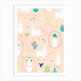 Llama Art Print