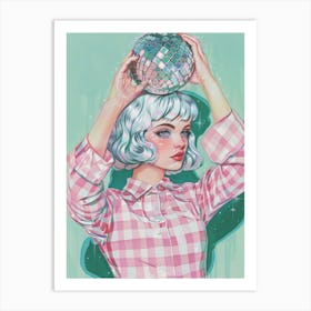 Disco Ball Girl 3 Art Print