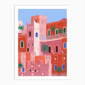 Sunset In Morocco Art Print