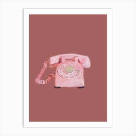 Pink phone Art Print
