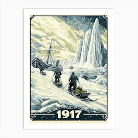 Aihrgdesign A Vintage Adventure Poster Of A Dramatic Polar Re 6ef11cd0 Bb78 4941 B034 A54d0cad31ec 3 Art Print