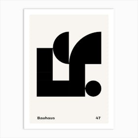 Geometric Bauhaus Poster B&W 47 Art Print