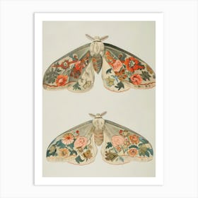 Shimmering Butterflies William Morris Style 10 Art Print