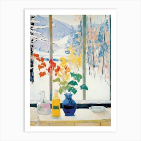 The Windowsill Of Aspen   Usa Snow Inspired By Matisse 4 Art Print