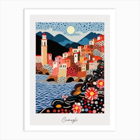 Poster Of Camogli, Italy, Illustration In The Style Of Pop Art 2 Art Print