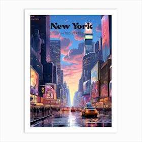 New York United States Borough Modern Travel Art Art Print