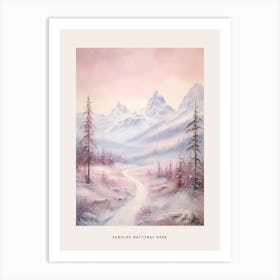 Dreamy Winter National Park Poster  Vanoise National Park France 2 Art Print