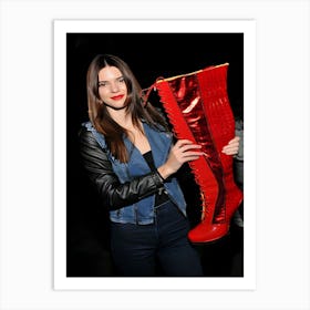 Kendall Jenner Celebrities Visit Broadway Art Print