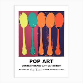 Poster Spoons Pop Art 1 Art Print