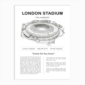 London Stadium Football Art Print