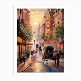 Paris At Sunset Art Print