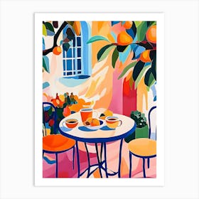 Oranges On The Patio Art Print