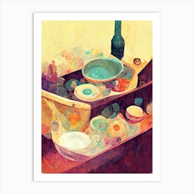 Kitchen Sink Surreal Oil Painting Art Print