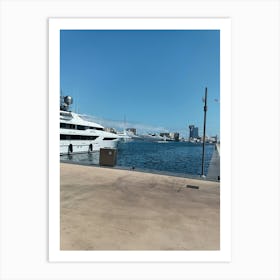 Yachts Docked At The Marina Art Print