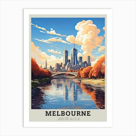 Melbourne Cityscape Australia Art Print