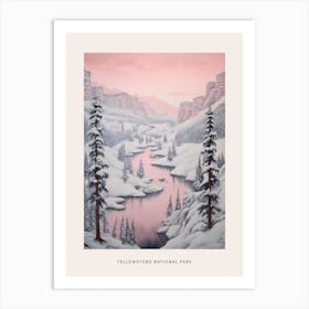 Dreamy Winter National Park Poster  Yellowstone National Park United States 2 Art Print