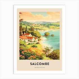 Devon Vintage Travel Poster Salcombe 3 Art Print