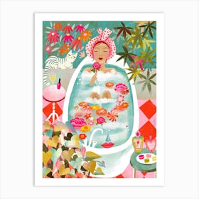 Date With Myself Relaxing Bath Art Print