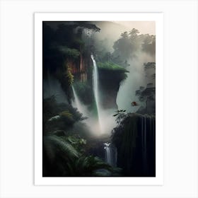 Tumpak Sewu, Indonesia Realistic Photograph Art Print