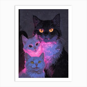 Three Cats 1 Art Print