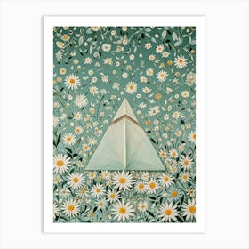 Celebratory Triangle In Daisies Art Print