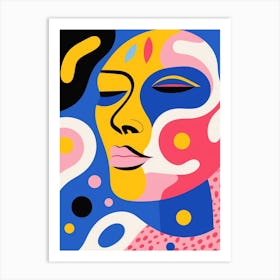 Shape Face Illustration 3 Art Print