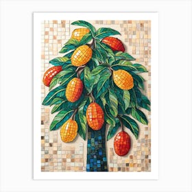 Mango Tree Mosaic 1 Art Print