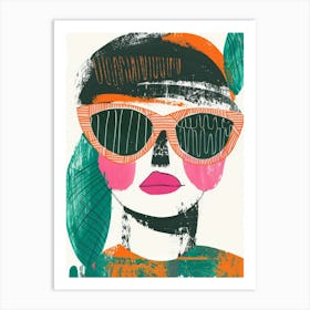 Lady In Sunglasses 1 Art Print