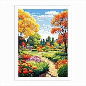 Denver Botanic Gardens, Usa In Autumn Fall Illustration 0 Art Print