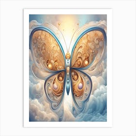 Pearl Butterfly Print Art Print