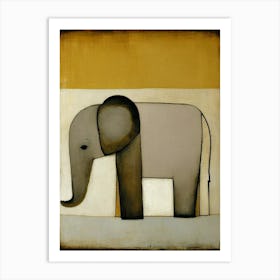 Elephant Symbol Abstract Painting Art Print